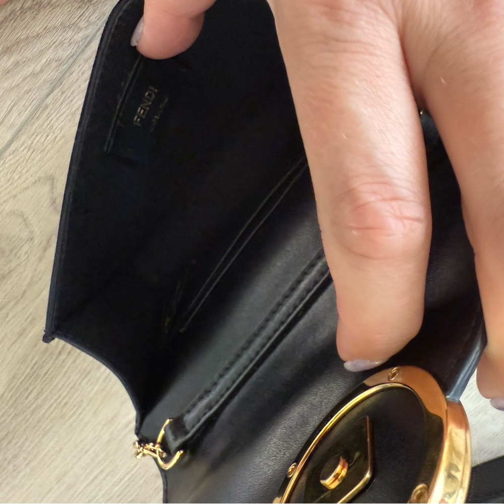FENDI F is Belt Bag Brown x Black Leather Women's Shoulder Bag - Picture 2 of 7